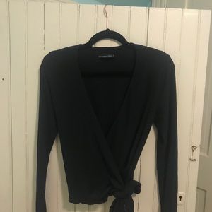 Abercrombie Ribbed Wrap Top